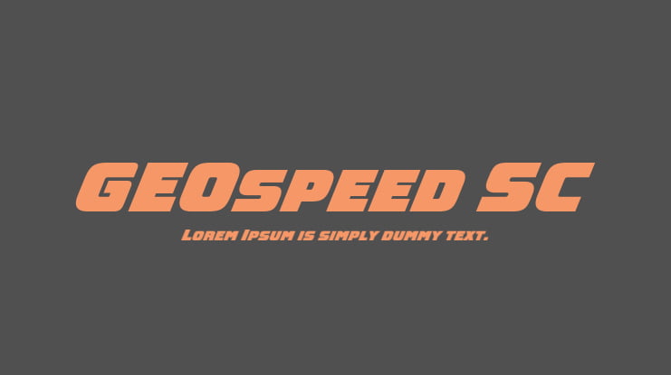 GEOspeed SC Font