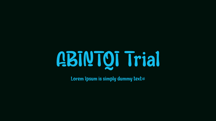 ABINTQI Trial Font