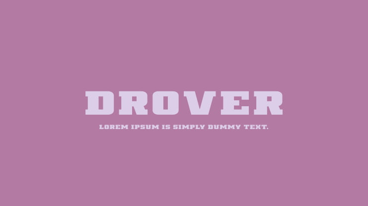 Drover Font Family