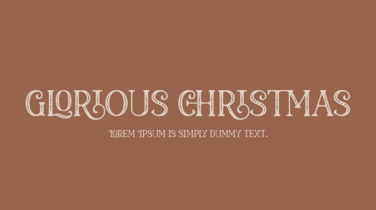 Glorious Christmas Font