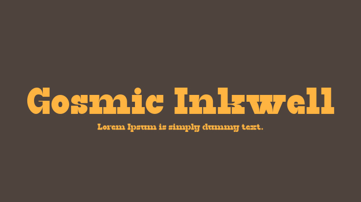 Gosmic Inkwell Font
