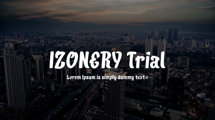 IZONERY Trial Font