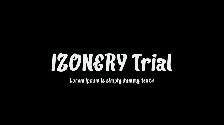 IZONERY Trial Font