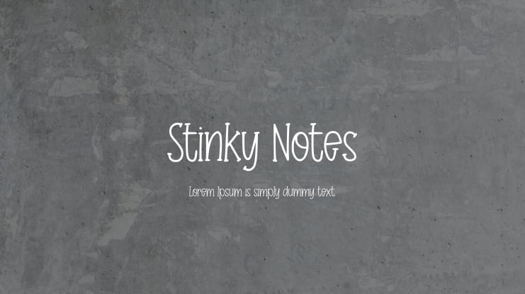 Stinky Notes Font