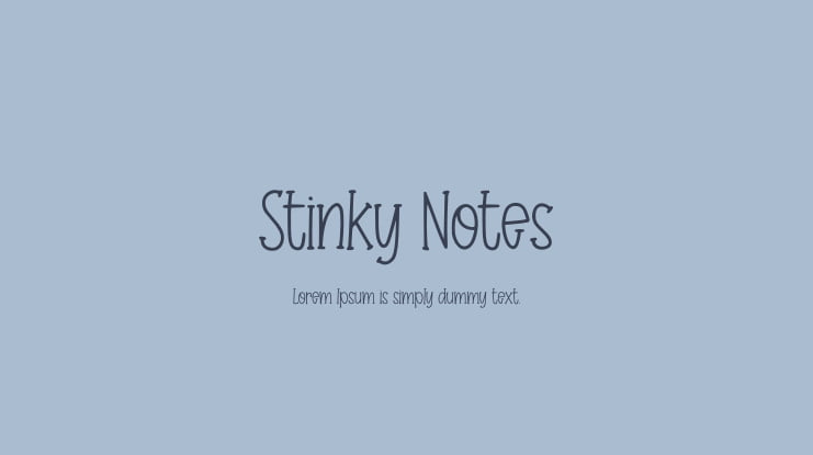 Stinky Notes Font