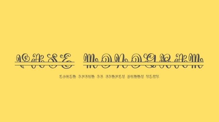 Vase Monogram Font