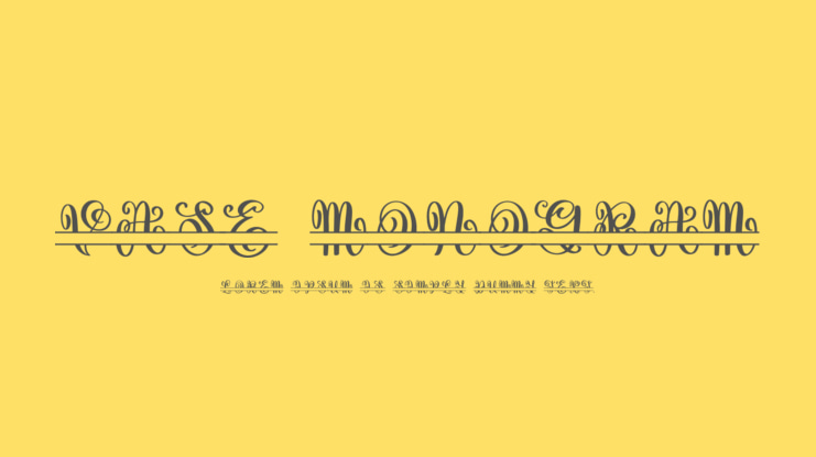 Vase Monogram Font