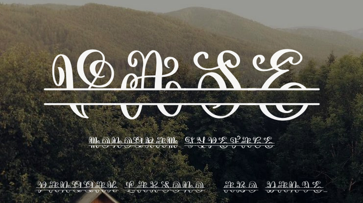 Vase Monogram Font