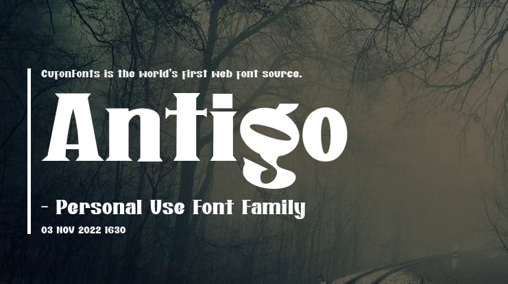 Antigo - Personal Use Font