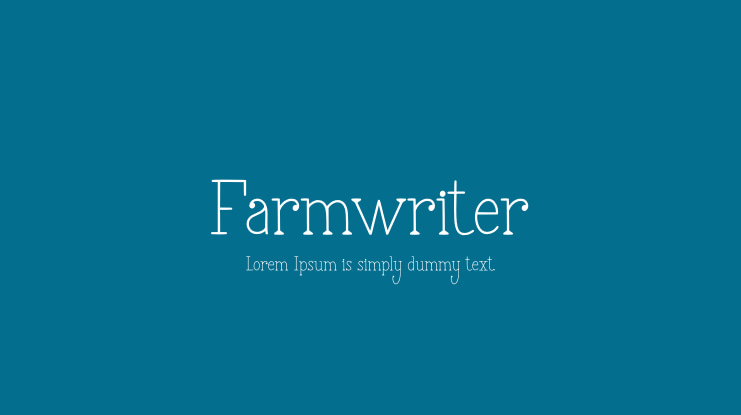 Farmwriter Font