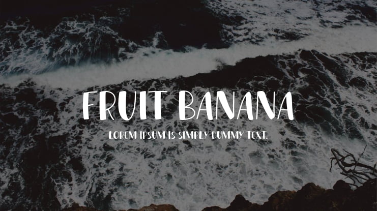 FRUIT BANANA Font