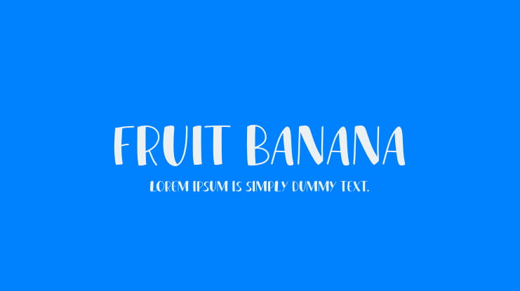 FRUIT BANANA Font