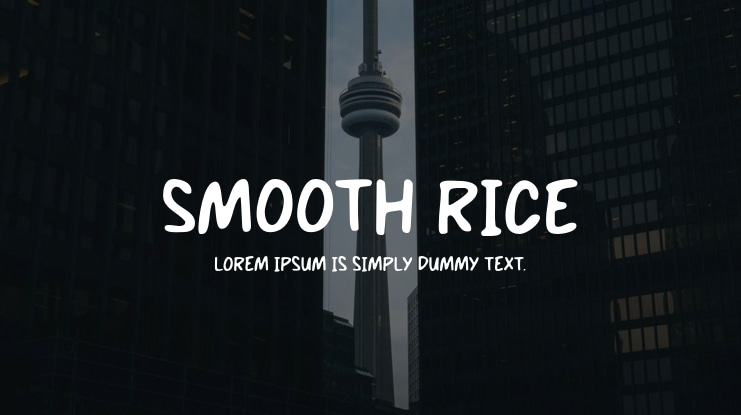 SMOOTH RICE Font