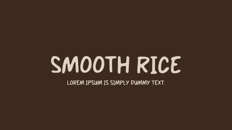 SMOOTH RICE Font