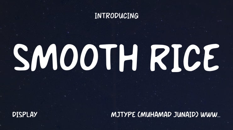 SMOOTH RICE Font