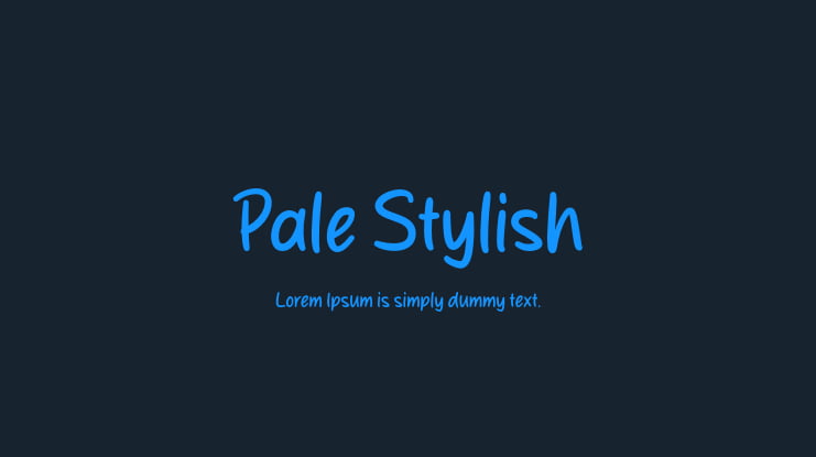 Pale Stylish Font
