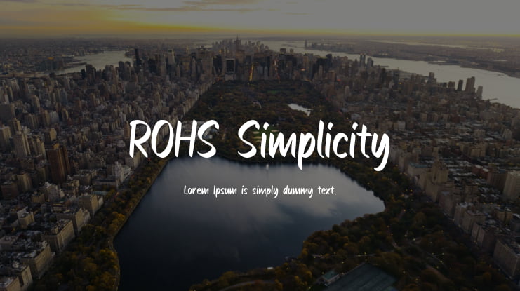 ROHS Simplicity Font