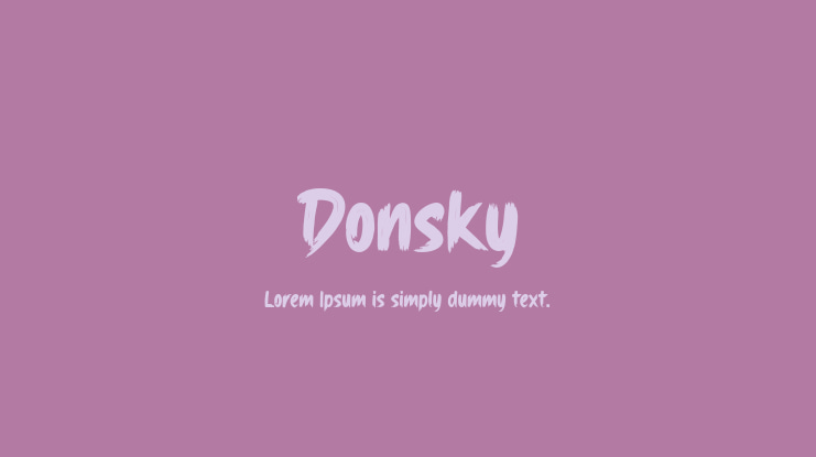 Donsky Font