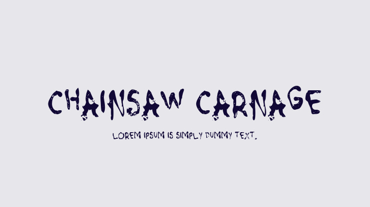 Chainsaw Carnage Font