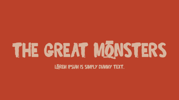 The Great Monsters Font