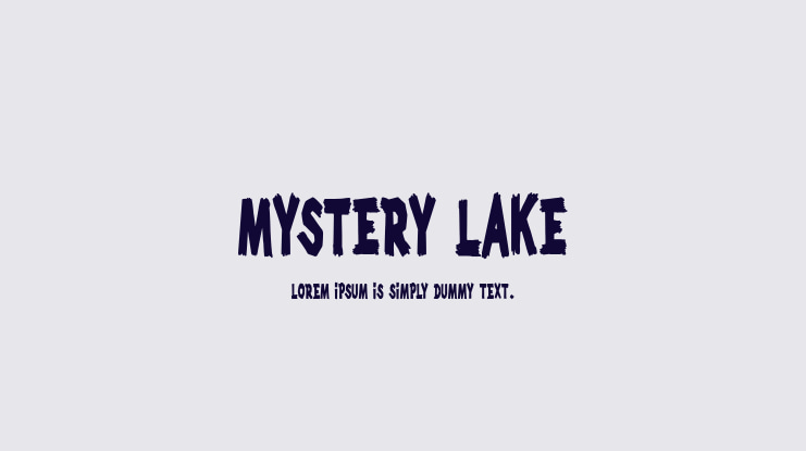 Mystery Lake Font
