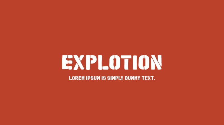 Explotion Font