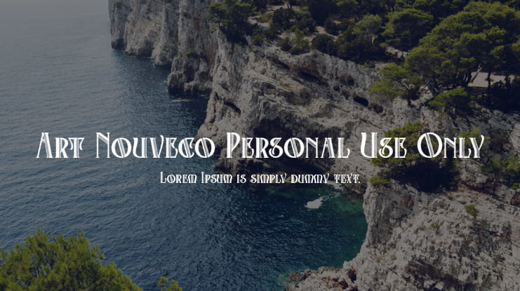 Art Nouveco Personal Use Only Font