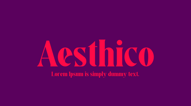 Aesthico Font