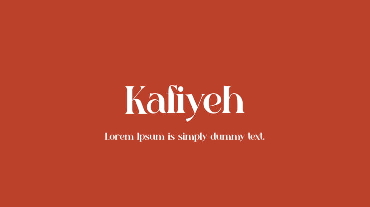 Kafiyeh Font