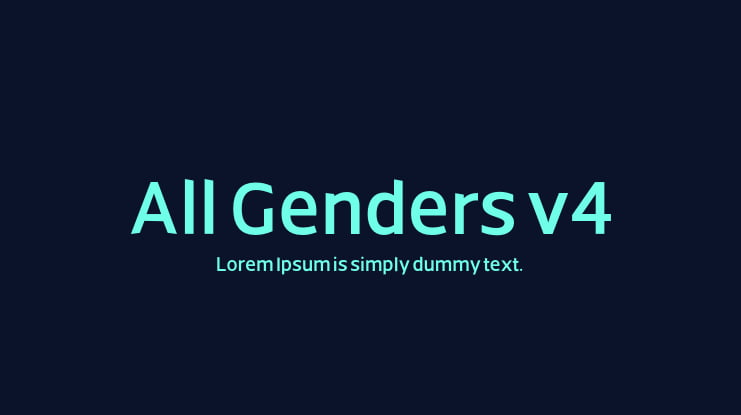 All Genders v4 Font Family