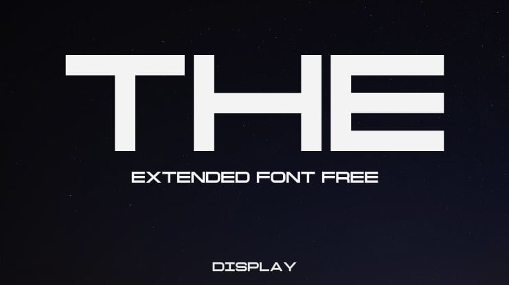 THE EXTENDED FONT FREE