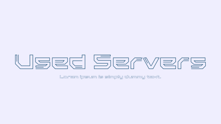 Used Servers Font Family