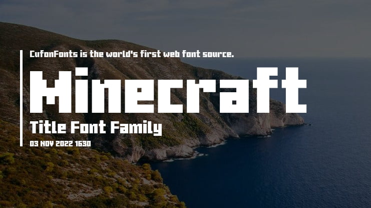 Minecraft Title Font