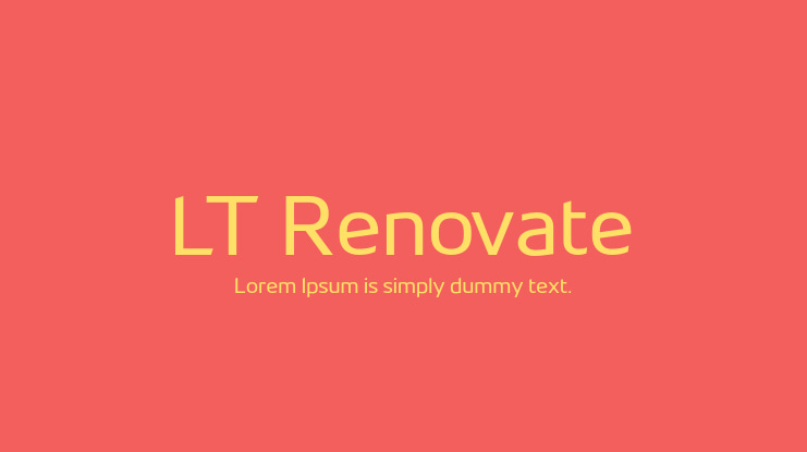 LT Renovate Font Family