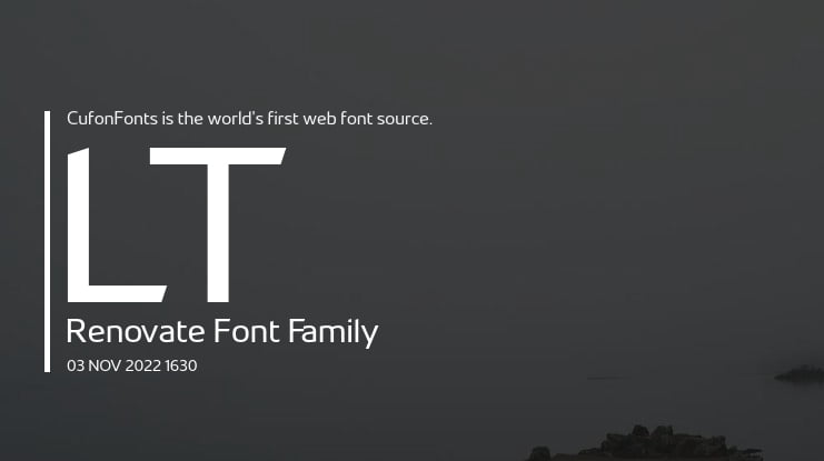 LT Renovate Font Family