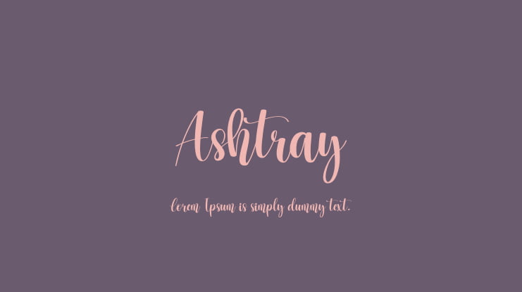 Ashtray Font