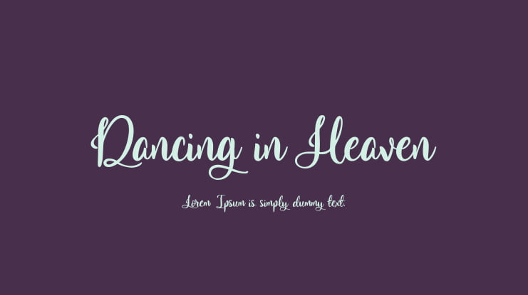 Dancing in Heaven Font