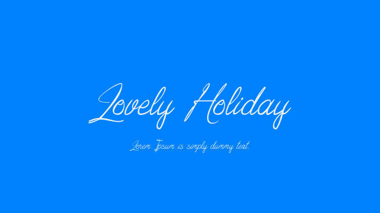 Lovely Holiday Font