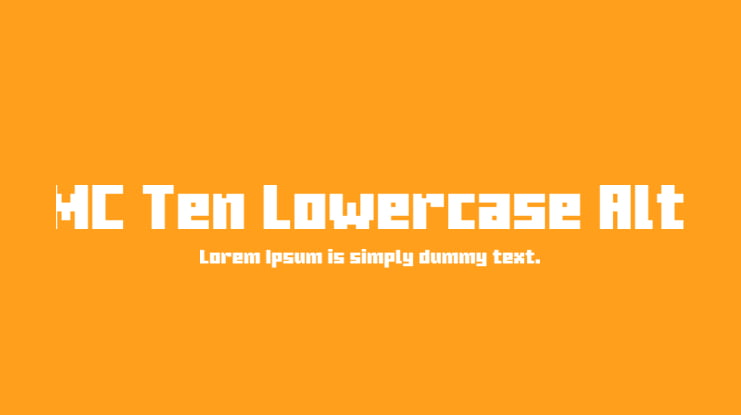 MC Ten Lowercase Alt Font