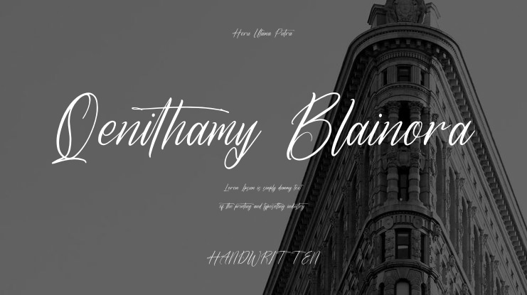 Qenithamy Blainora Font