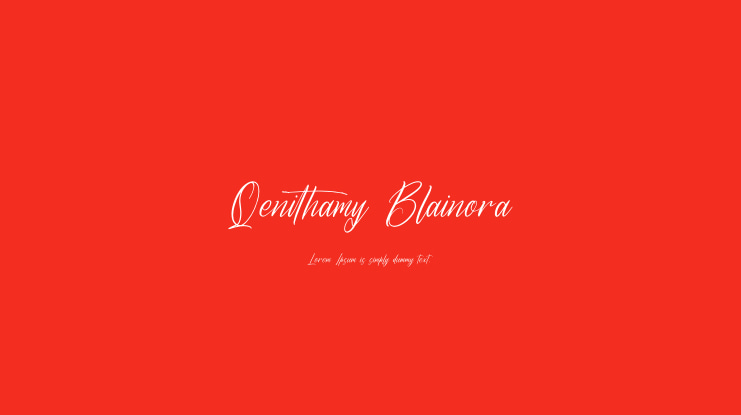 Qenithamy Blainora Font