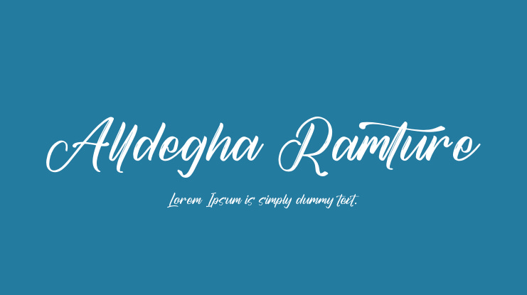 Alldegha Ramture Font