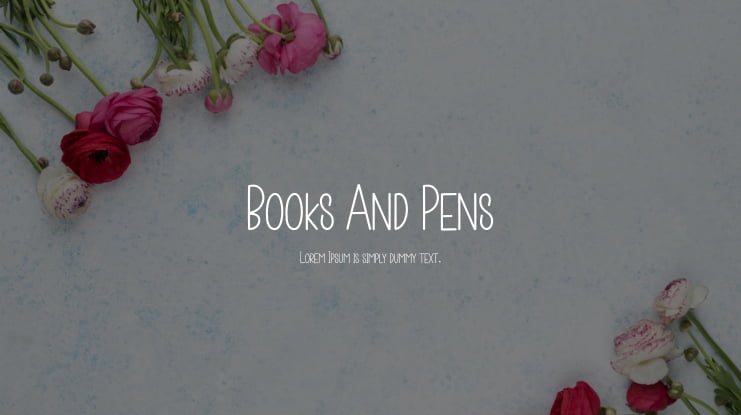Books And Pens Font