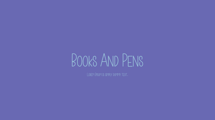 Books And Pens Font