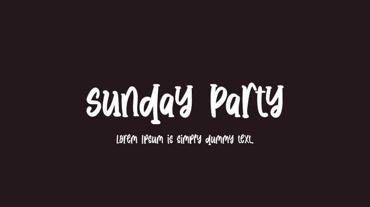 Sunday Party Font