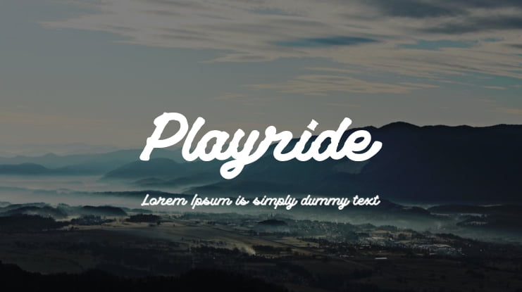 Playride Font