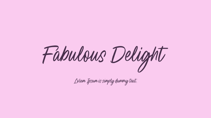 Fabulous Delight Font