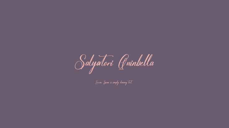 Salyatori Quinbella Font