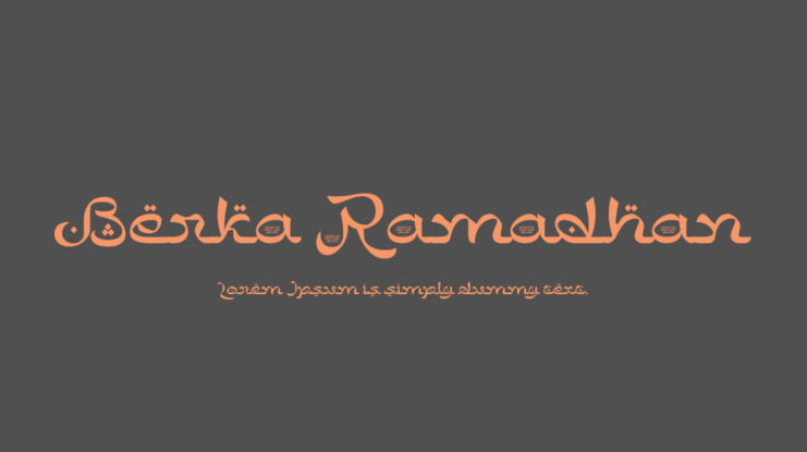 Berka Ramadhan Font
