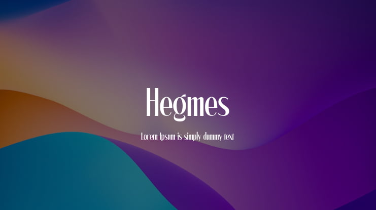 Hegmes Font
